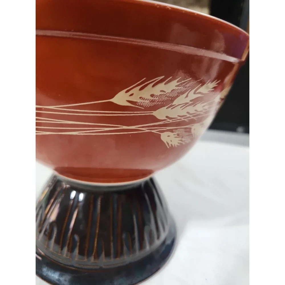 Vintage Pyrex‎ Autumn Harvest Wheat Mixing Bowl 402 1.5L Rust Orange Milk Glass